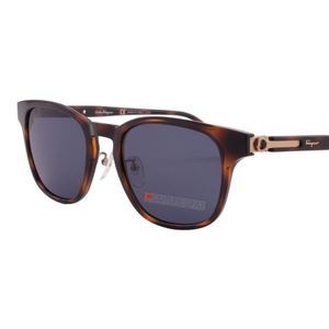 New Salvatore Ferragamo Men Tortoise Brown Square Sunglasses SF1021SA-214 55mm